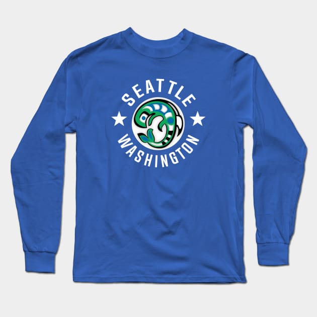 Seattle Washington Long Sleeve T-Shirt by SeattleDesignCompany